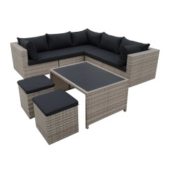 Fonteyn | Loungeset Salou Met Koffietafel | Light Grey